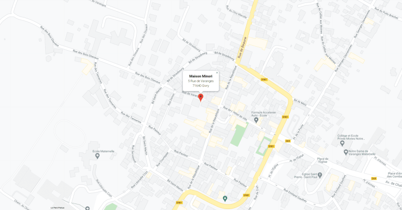 Maison d'hôtes Minori à Givry - Carte & Situation géographique